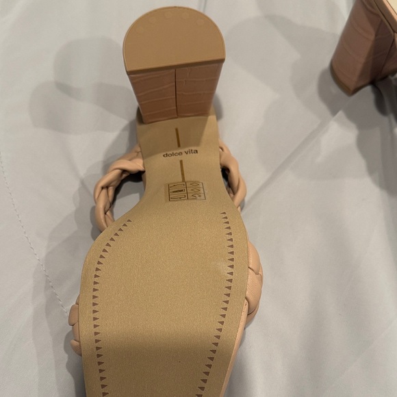 Dolce Vita Nude Braided Heeled Sandals Size 9 NEW WITHOUT BOX - Picture 4 of 7